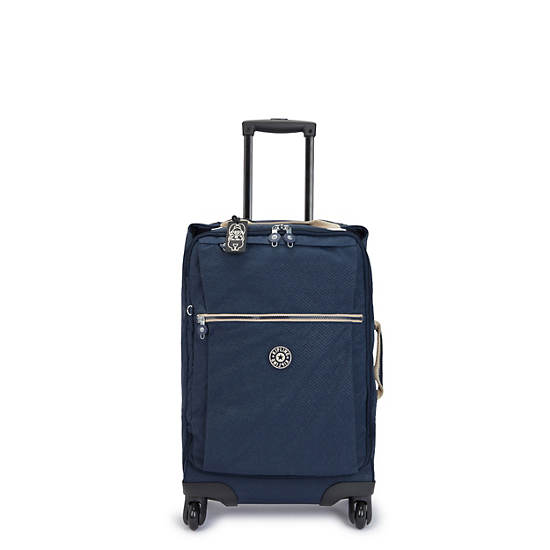 Kipling Darcey Small Printed Carry-On Rolling Suitcases Endless Blue Embossed | CA 1741NW